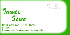 tunde simo business card